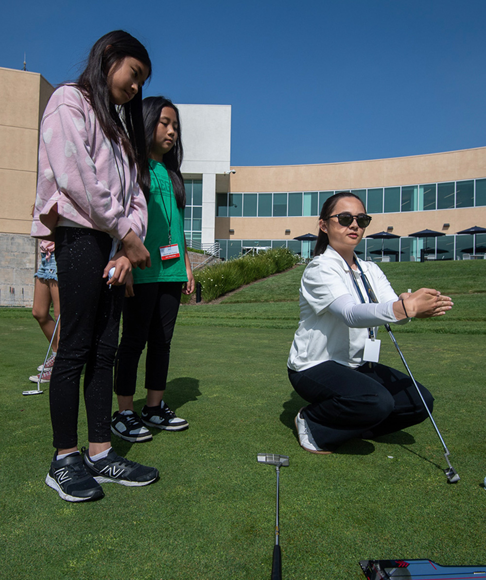 Students Learning Golf