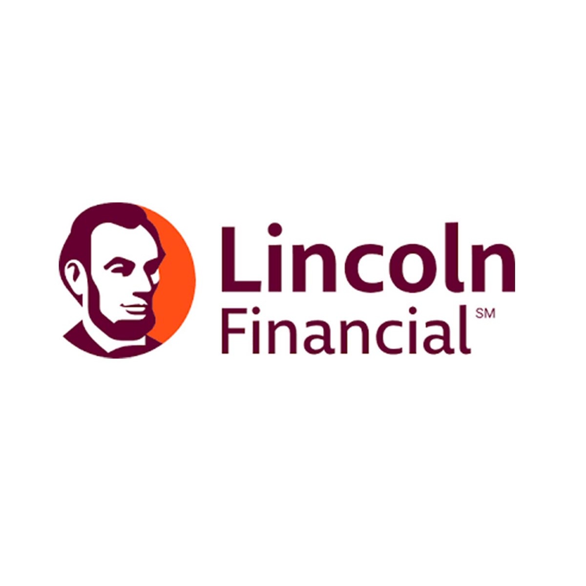 Lincoln Financial branding logo: maroon portrait with an orange circle beside the text 'Lincoln Financial'.