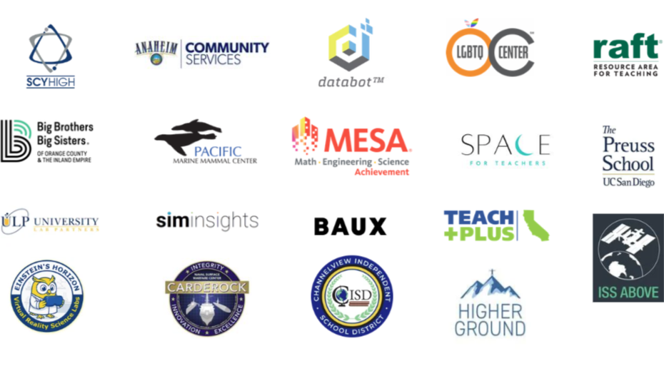Collage of logos for multiple educational and community organizations.